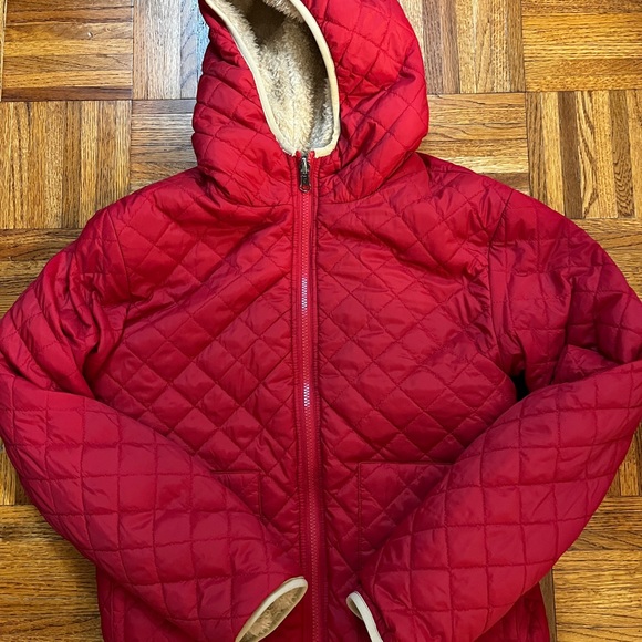 Zyia red reversible hooded jacket.  Size medium - Picture 4 of 5